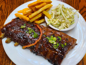 Half Rack Baby Back Ribs with French Fries and Coleslaw